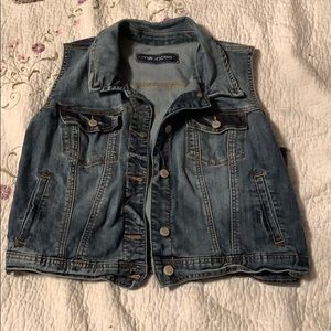 Maurices Sleeveless jean jacket